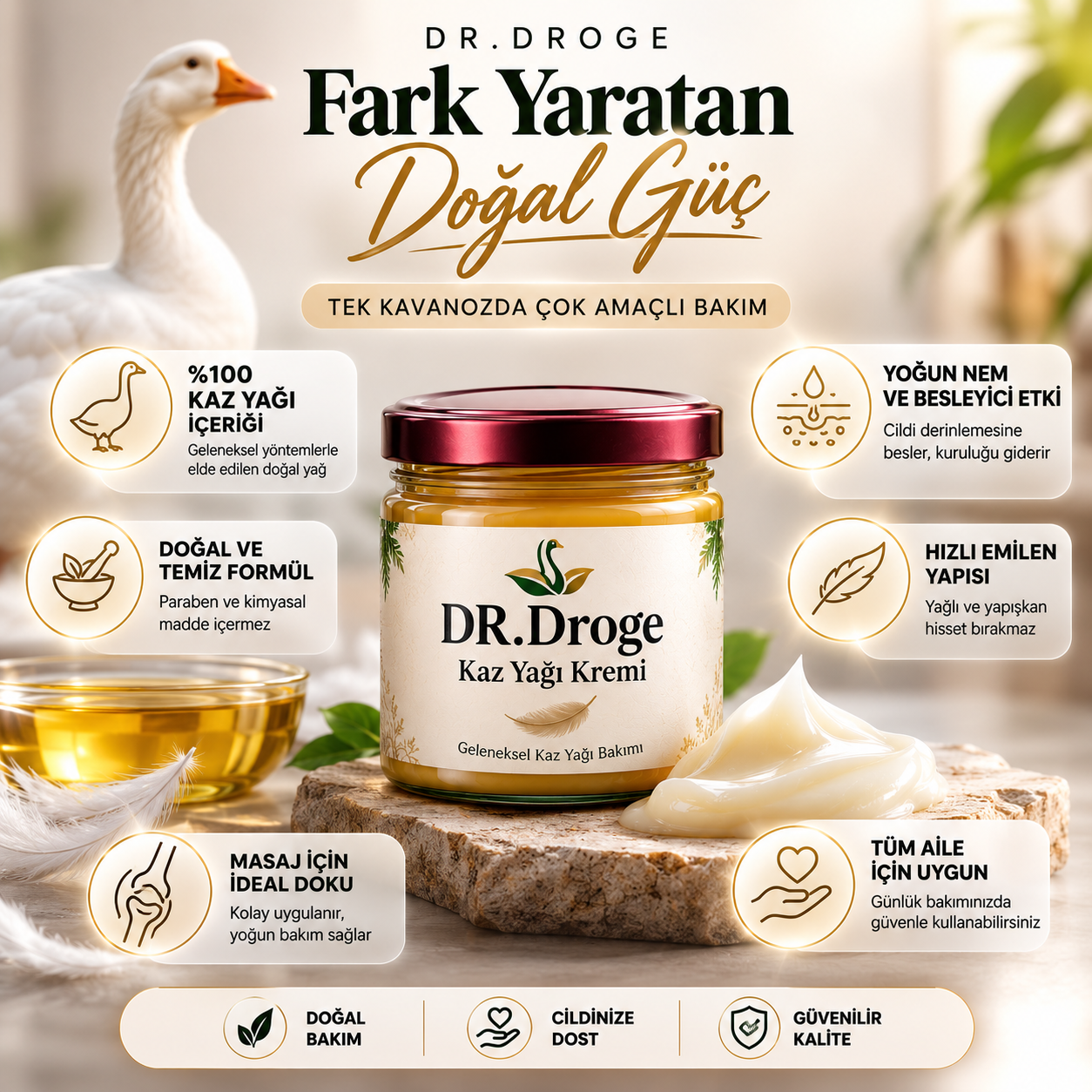 Geleneksel Kars Doğal Kaz Yağı Kremi