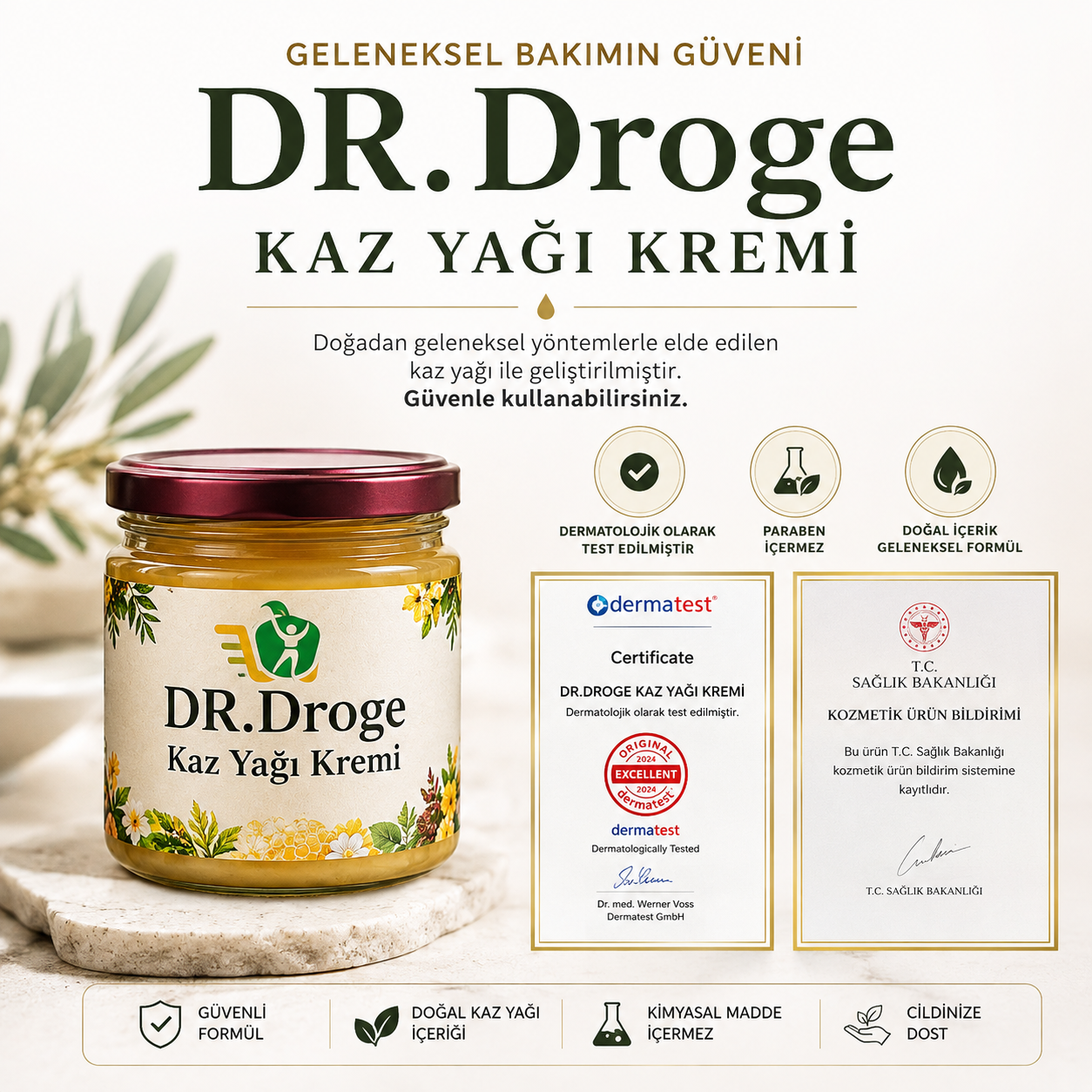 Geleneksel Kars Doğal Kaz Yağı Kremi